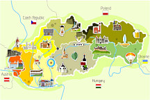 Obraz Mapa Slovenska 1456